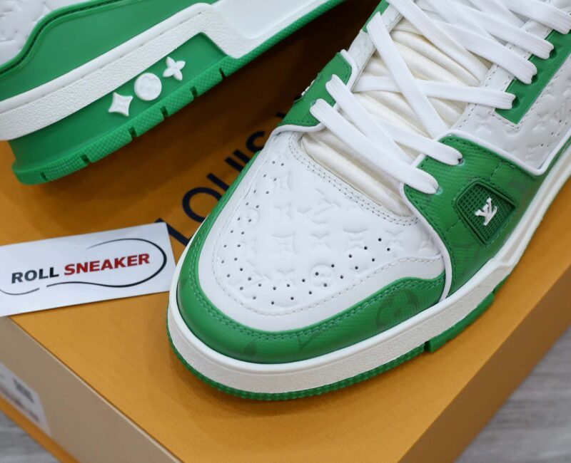 Giày Louis Vuitton Lv Trainer #54 Signature Green White Like Auth