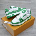 Giày Louis Vuitton Lv Trainer #54 Xanh Green Signature