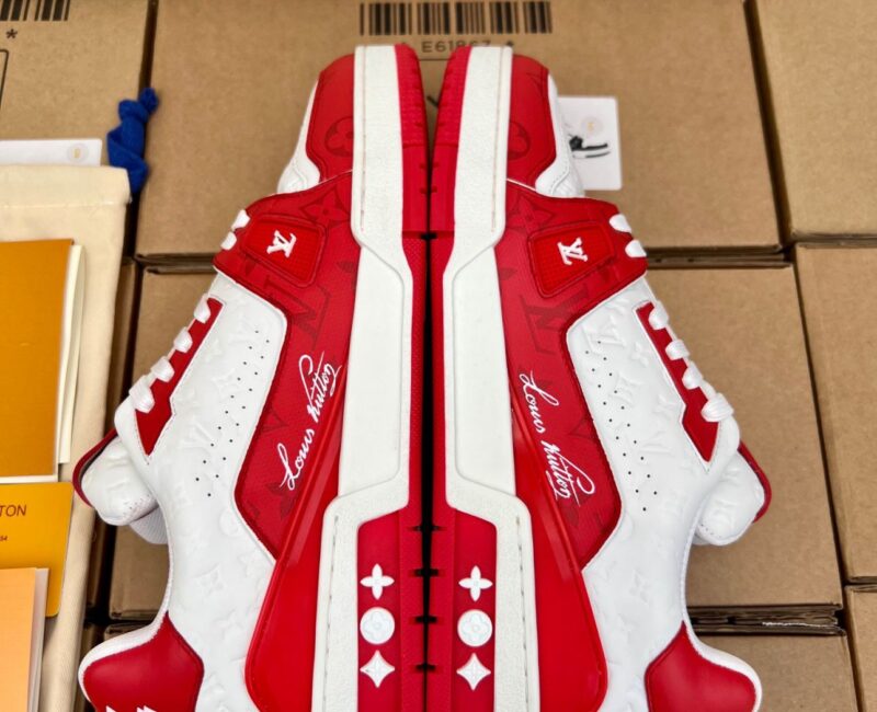 Giày Louis Vuitton Lv Trainer #54 Signature Red Đỏ Like Auth