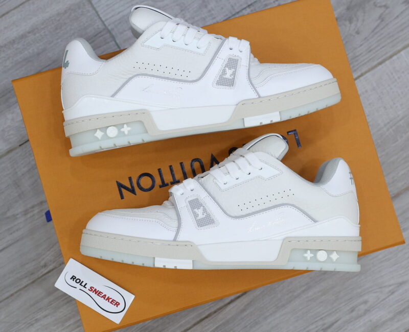 Giày Louis Vuitton Lv Trainer #54 Signature White Like Auth