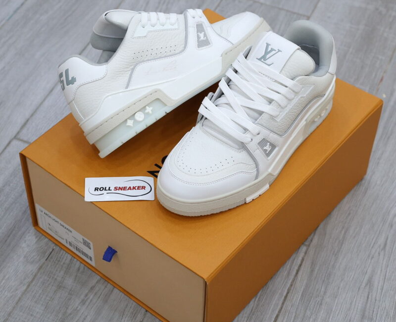 Giày Louis Vuitton Lv Trainer #54 Signature White Like Auth