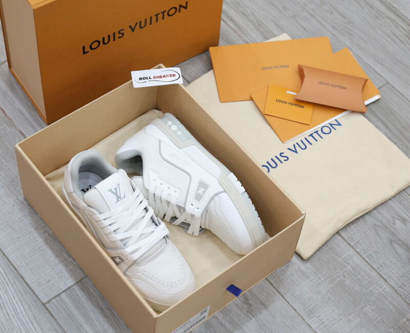 Giày Louis Vuitton Lv Trainer #54 Signature White Like Auth