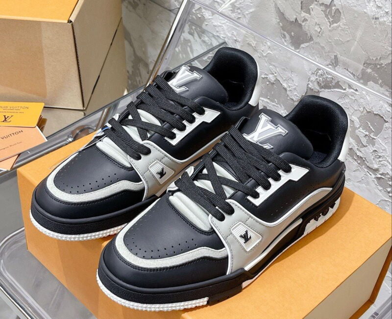 Giày Louis Vuitton LV Trainer Black Grey Like Auth