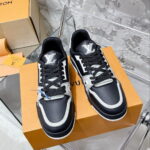 Giày Louis Vuitton LV Trainer Black Grey Like Auth