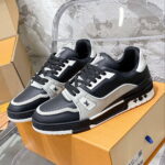 Giày Louis Vuitton LV Trainer Black Grey Like Auth