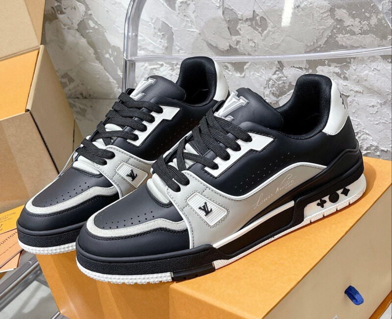 Giày Louis Vuitton LV Trainer Black Grey Like Auth