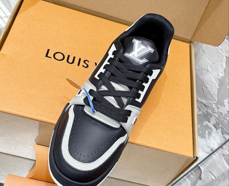 Giày Louis Vuitton LV Trainer Black Grey Like Auth