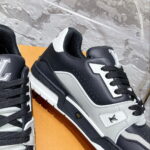 Giày Louis Vuitton LV Trainer Black Grey Like Auth