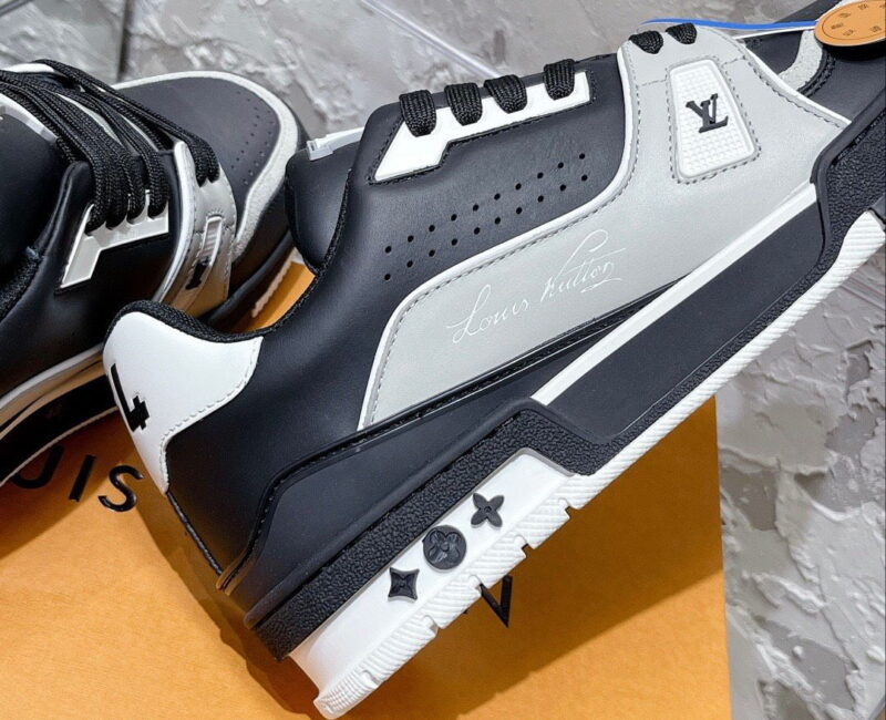 Giày Louis Vuitton LV Trainer Black Grey Like Auth