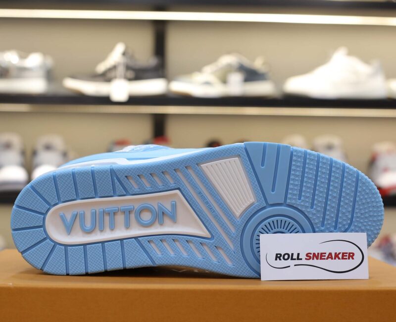 Giày Louis Vuitton Lv Trainer Monogram Blue Like Auth