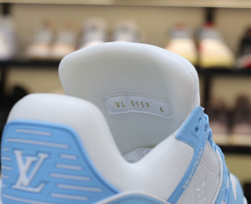 Giày Louis Vuitton Lv Trainer Monogram Blue Like Auth