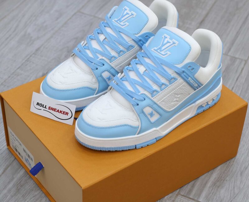 Giày Louis Vuitton Lv Trainer Monogram Blue Xanh Like Auth