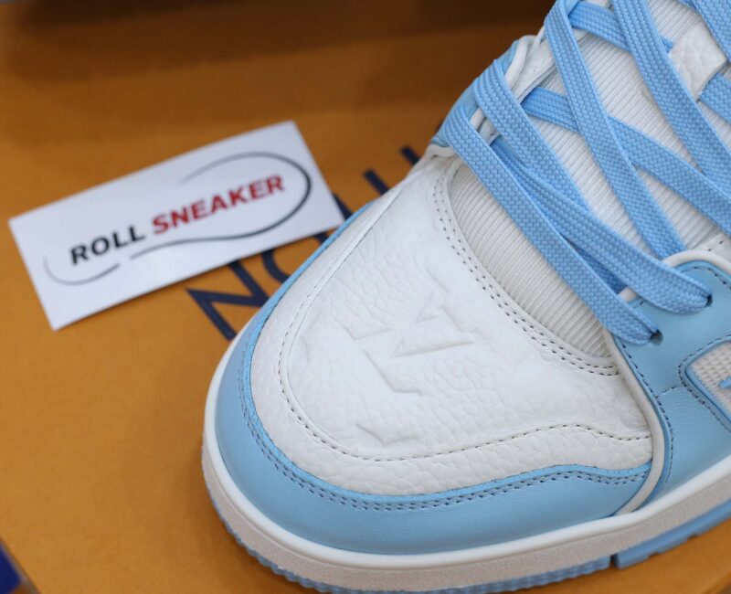 Giày Louis Vuitton Lv Trainer Monogram Blue Like Auth