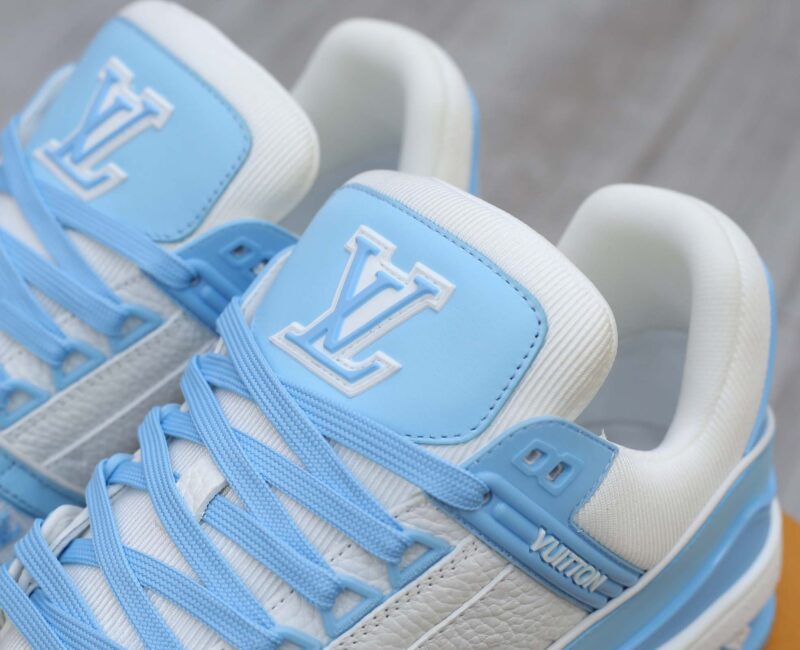Giày Louis Vuitton Lv Trainer Monogram Blue Like Auth