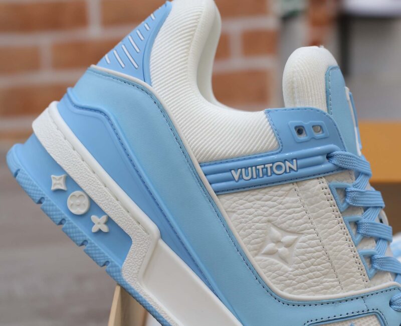 Giày Louis Vuitton Lv Trainer Monogram Blue Like Auth