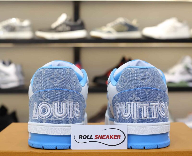 Louis Vuitton Lv Trainer Monogram Denim Blue quai Velcro