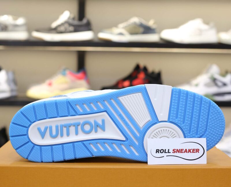 Louis Vuitton Lv Trainer Monogram Denim Blue quai Velcro