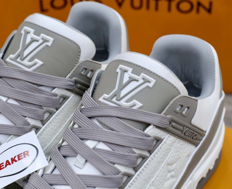 Giày Louis Vuitton Lv Trainer Monogram Grey Đế Nâu Like Auth