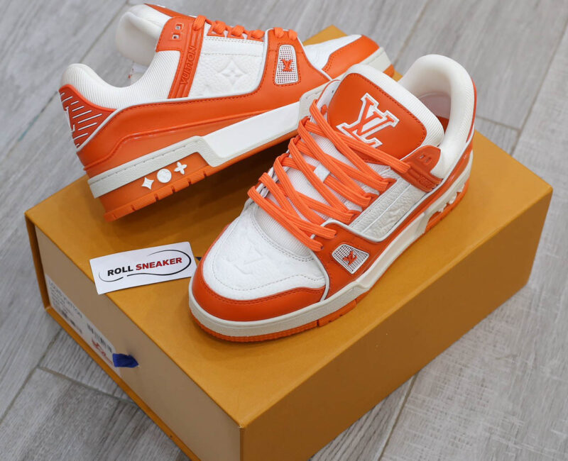 Giày Louis Vuitton Lv Trainer Monogram Orange Like Auth