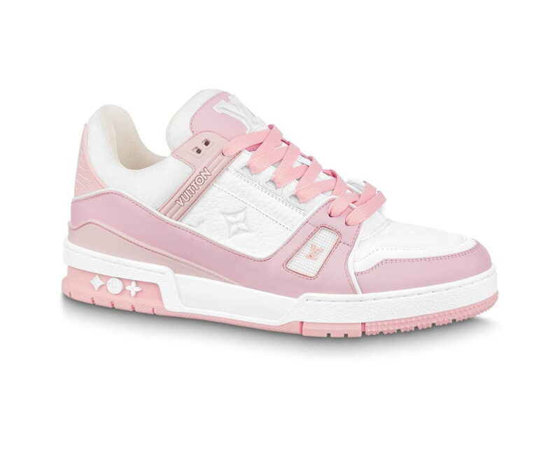 Giày Louis Vuitton Lv Trainer Monogram Pink Hồng Like Auth