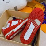 Giày Louis Vuitton Lv Trainer Monogram Red Like Auth