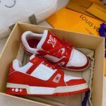 Giày Louis Vuitton Lv Trainer Monogram Đỏ Red Like Auth