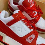 Giày Louis Vuitton Lv Trainer Monogram Red Like Auth