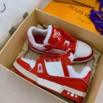Giày Louis Vuitton Lv Trainer Monogram Đỏ Red Like Auth