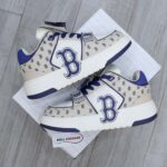 Giày MLB Chunky Liner Mid Classic Monogram Boston Red Sox L.Beige Like Auth