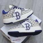 Giày MLB Chunky Liner Mid Classic Monogram Boston Red Sox L.Beige Like Auth