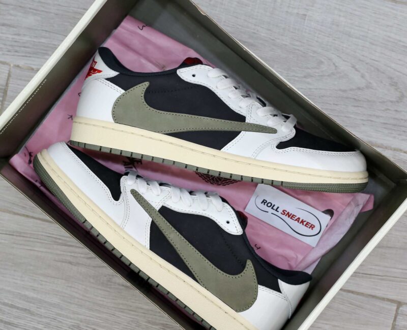 Giày Nike Air Jordan 1 Low Travis Scott ‘Olive’ Like Auth