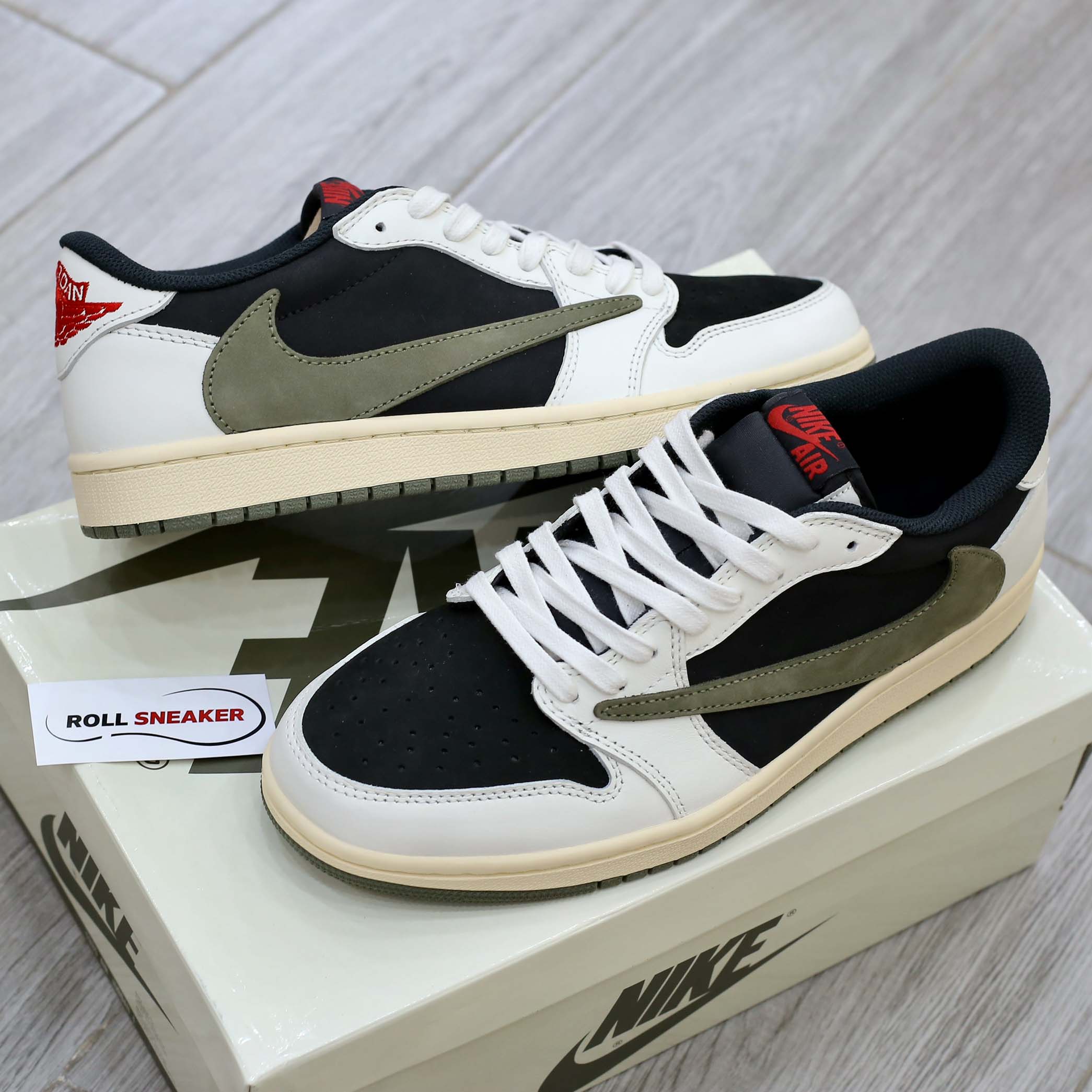 Giày Nike Air Jordan 1 Low Travis Scott ‘Olive’ Like Auth