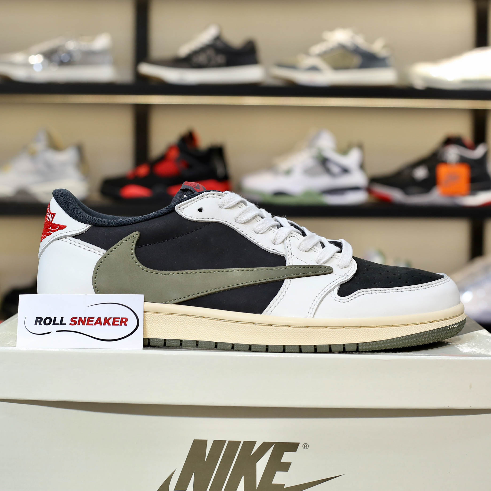 Giày Nike Air Jordan 1 Low Travis Scott ‘Olive’ Like Auth
