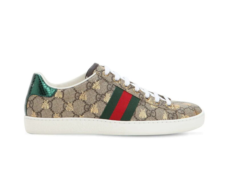 Giày Gucci Ace GG Supreme Canvas with Bees Like Auth
