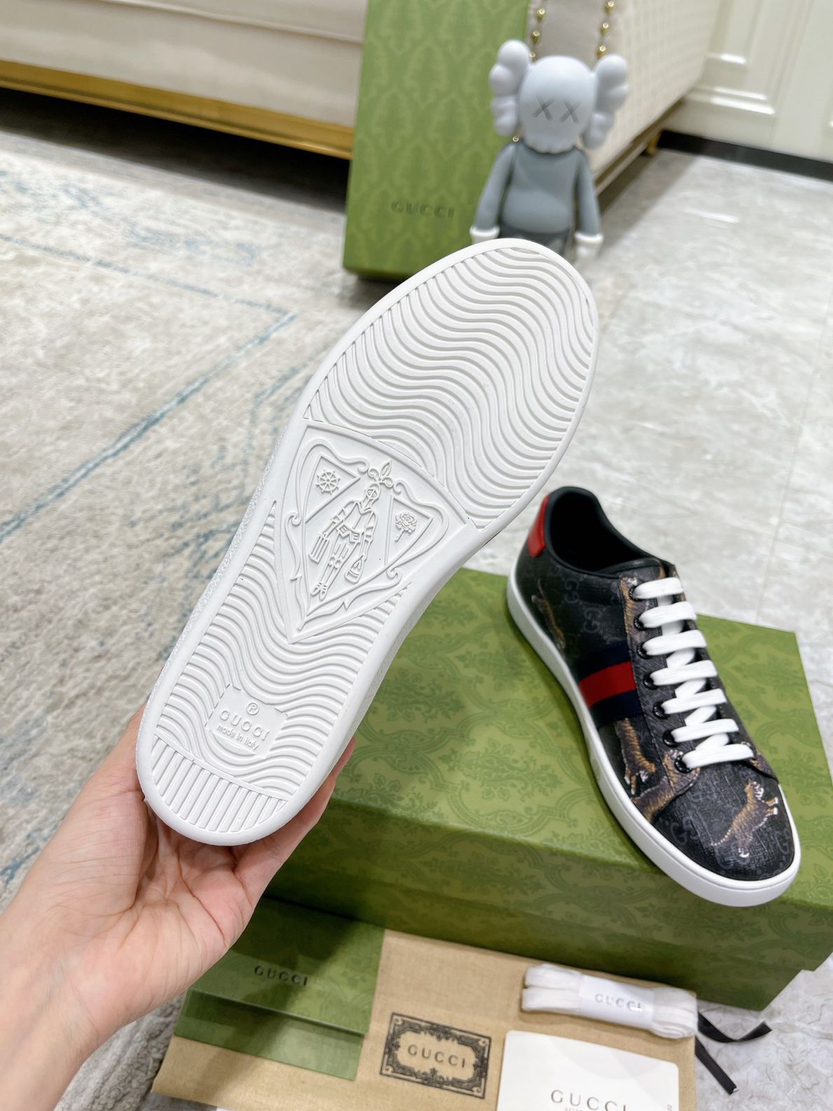 Giày Gucci ACE GG Supreme Tigers Like Auth