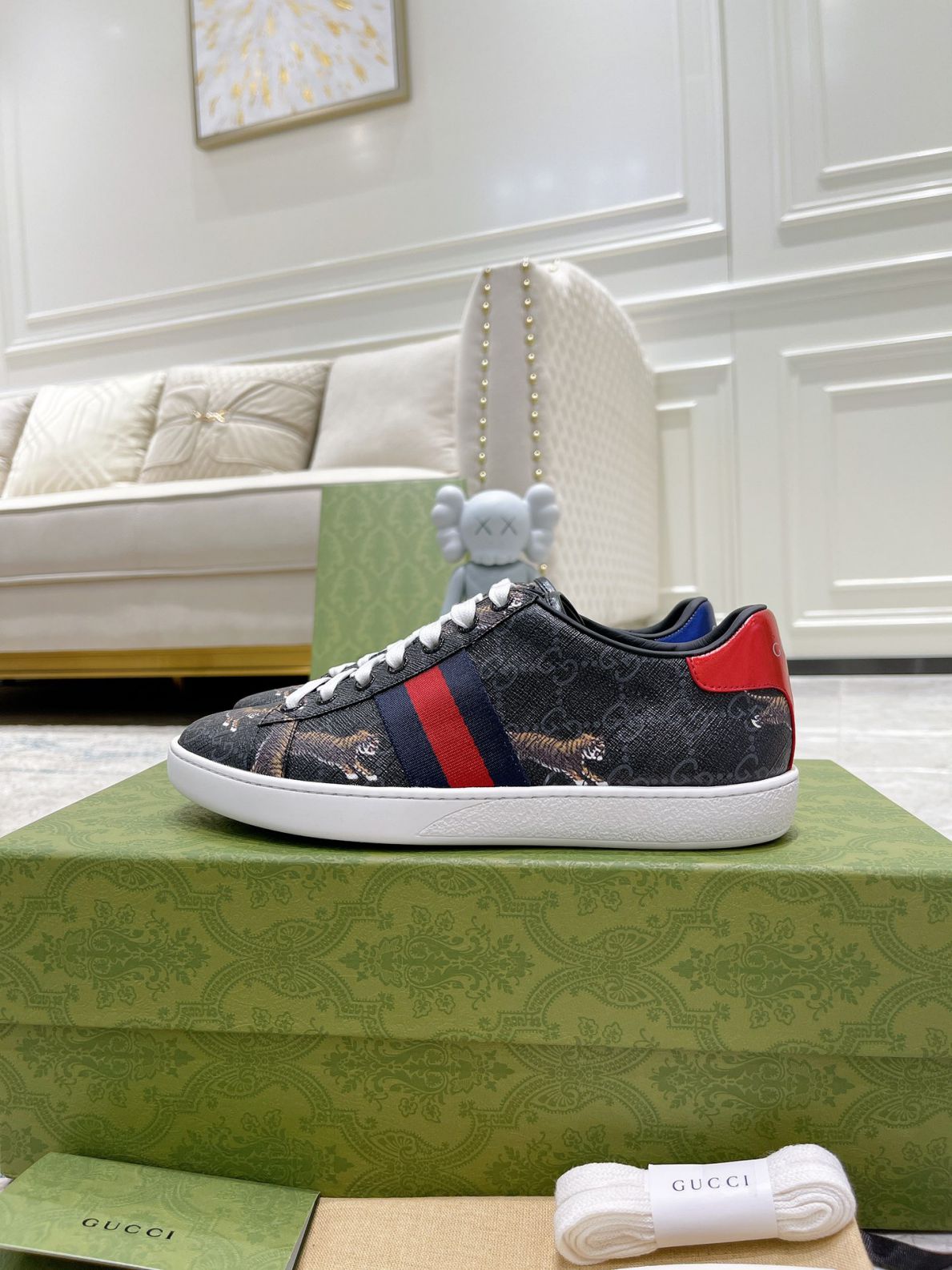 Giày Gucci ACE GG Supreme Tigers Like Auth