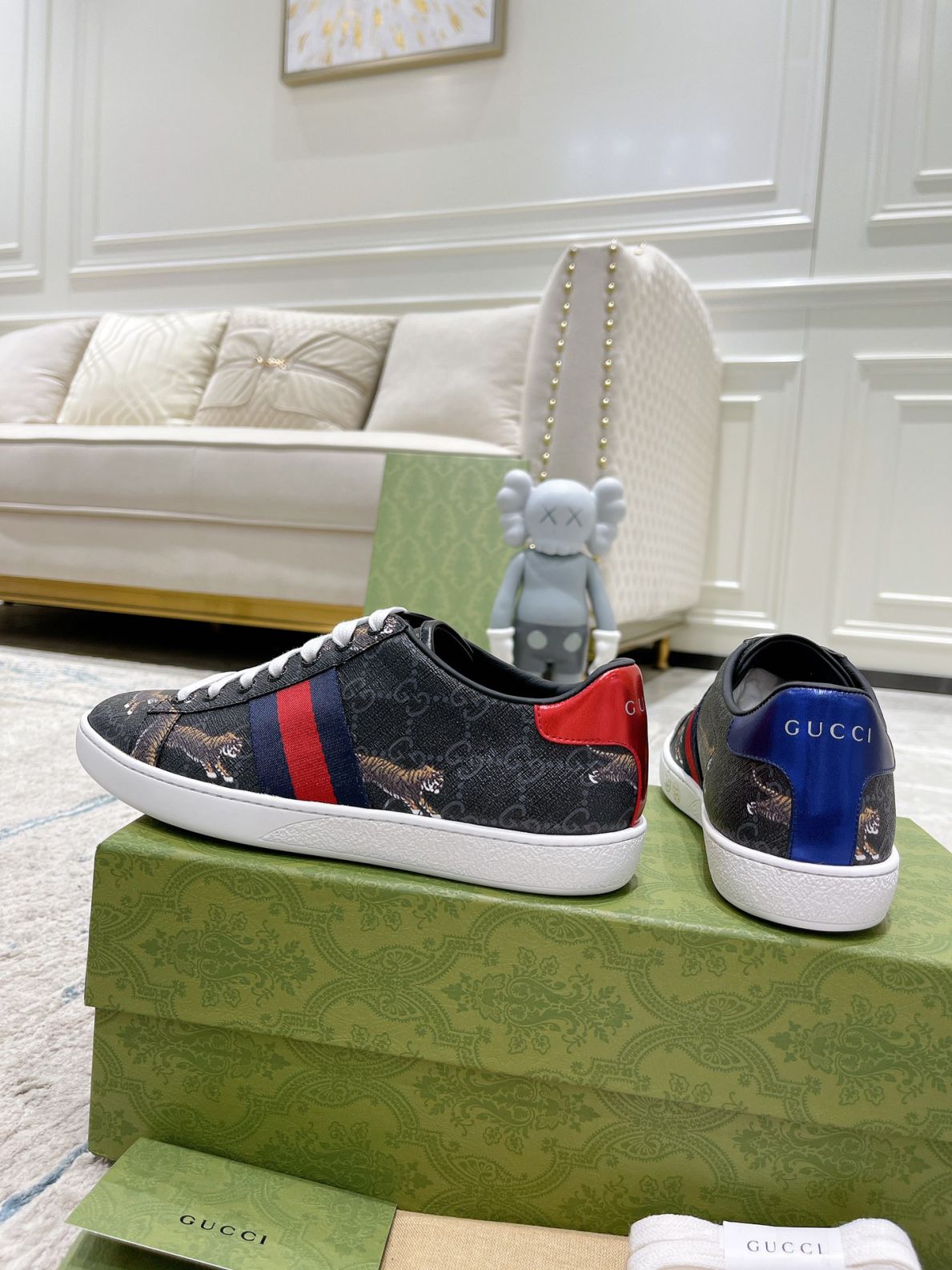 Giày Gucci ACE GG Supreme Tigers Like Auth