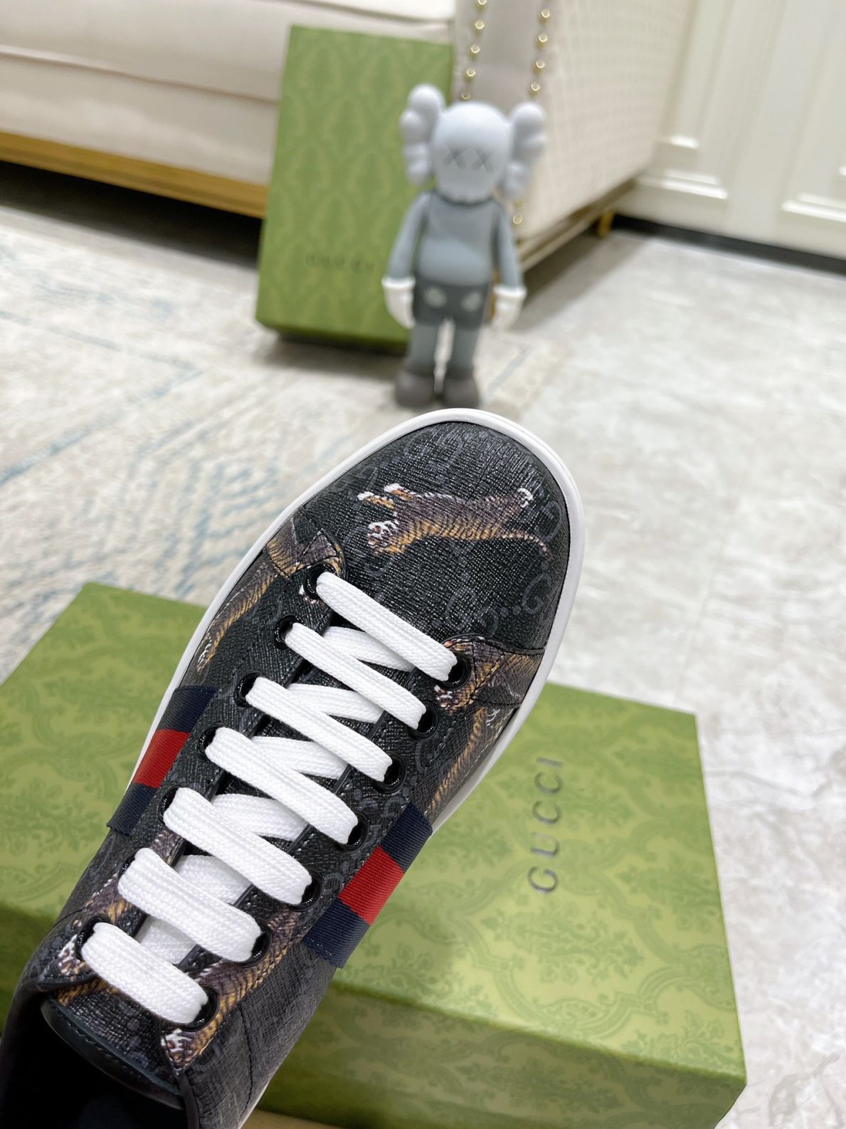 Giày Gucci ACE GG Supreme Tigers Like Auth