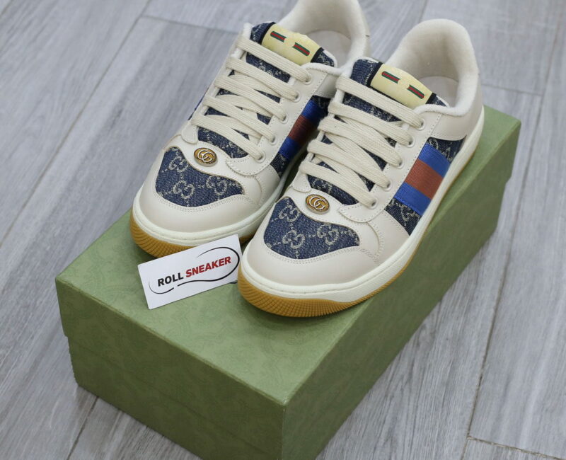 Giày Gucci GG Screener White Blue Like Auth