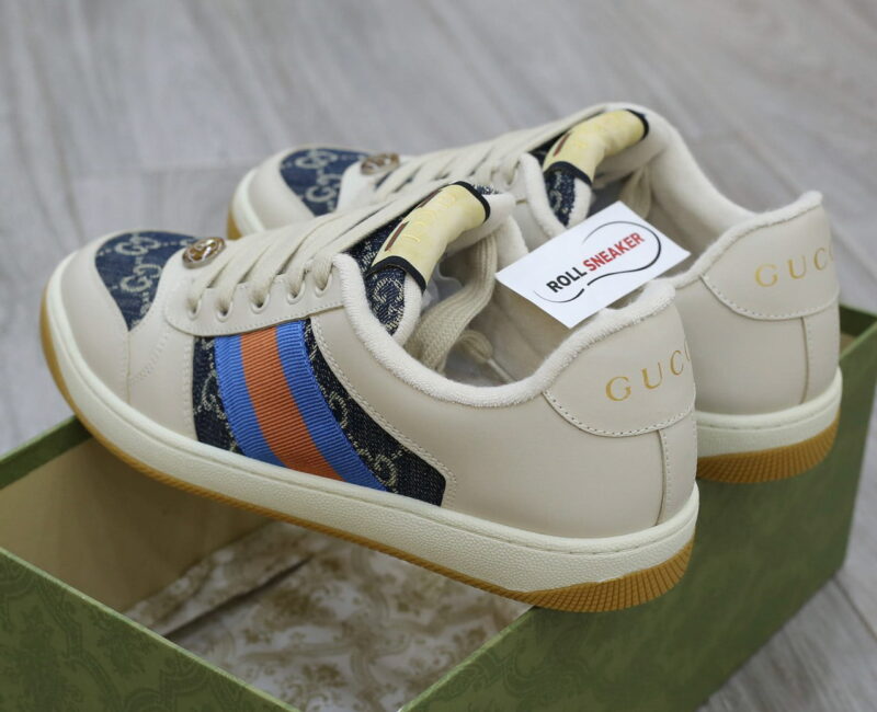 Giày Gucci GG Screener White Blue Like Auth