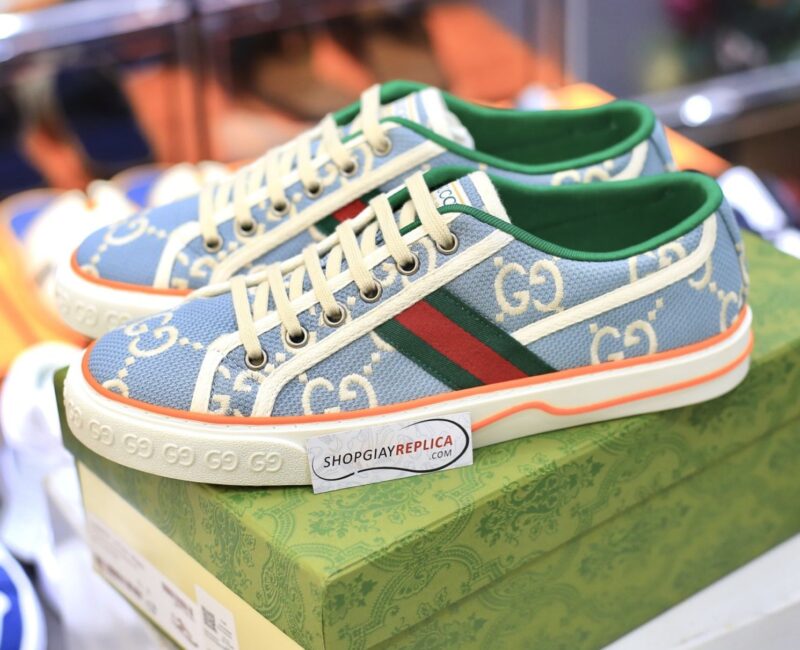 Giày Gucci Tennis 1977 Light Blue Like Auth