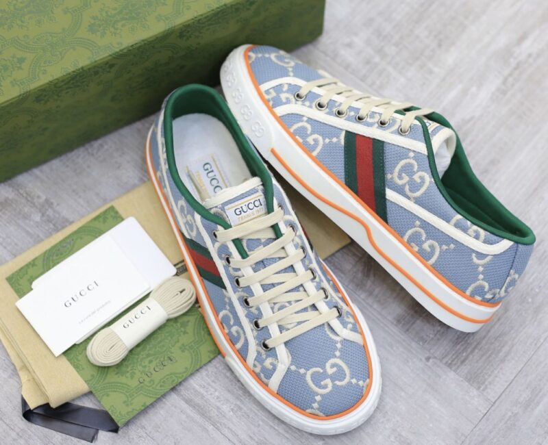 Giày Gucci Tennis 1977 Light Blue Like Auth