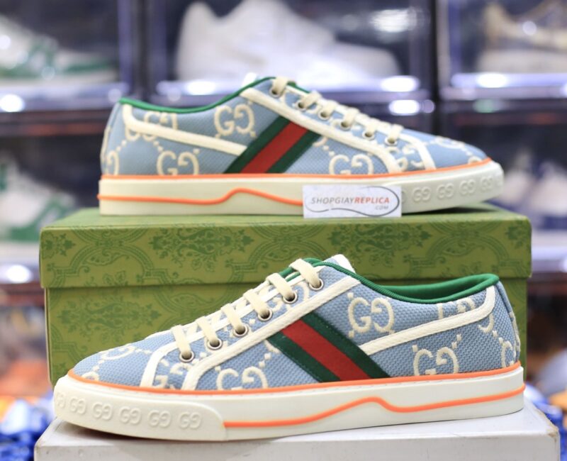 Giày Gucci Tennis 1977 Light Blue Like Auth