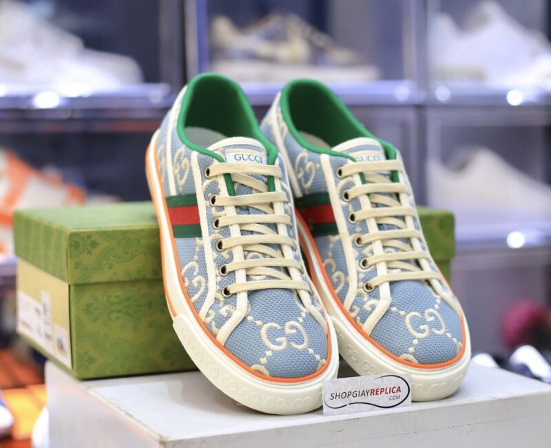 Giày Gucci Tennis 1977 Light Blue Like Auth