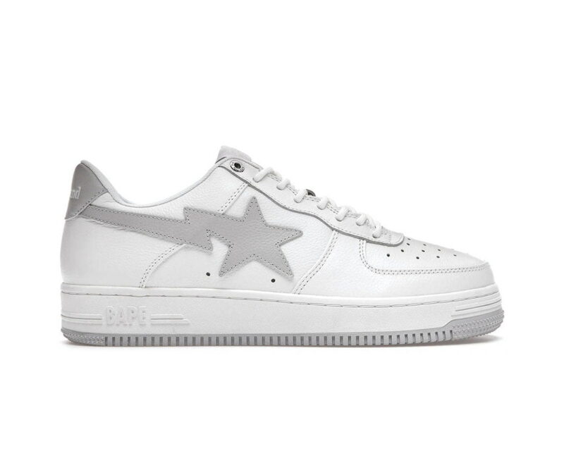 Giày A Bathing Ape Bape Sta X Jjjjound White Grey Like Auth