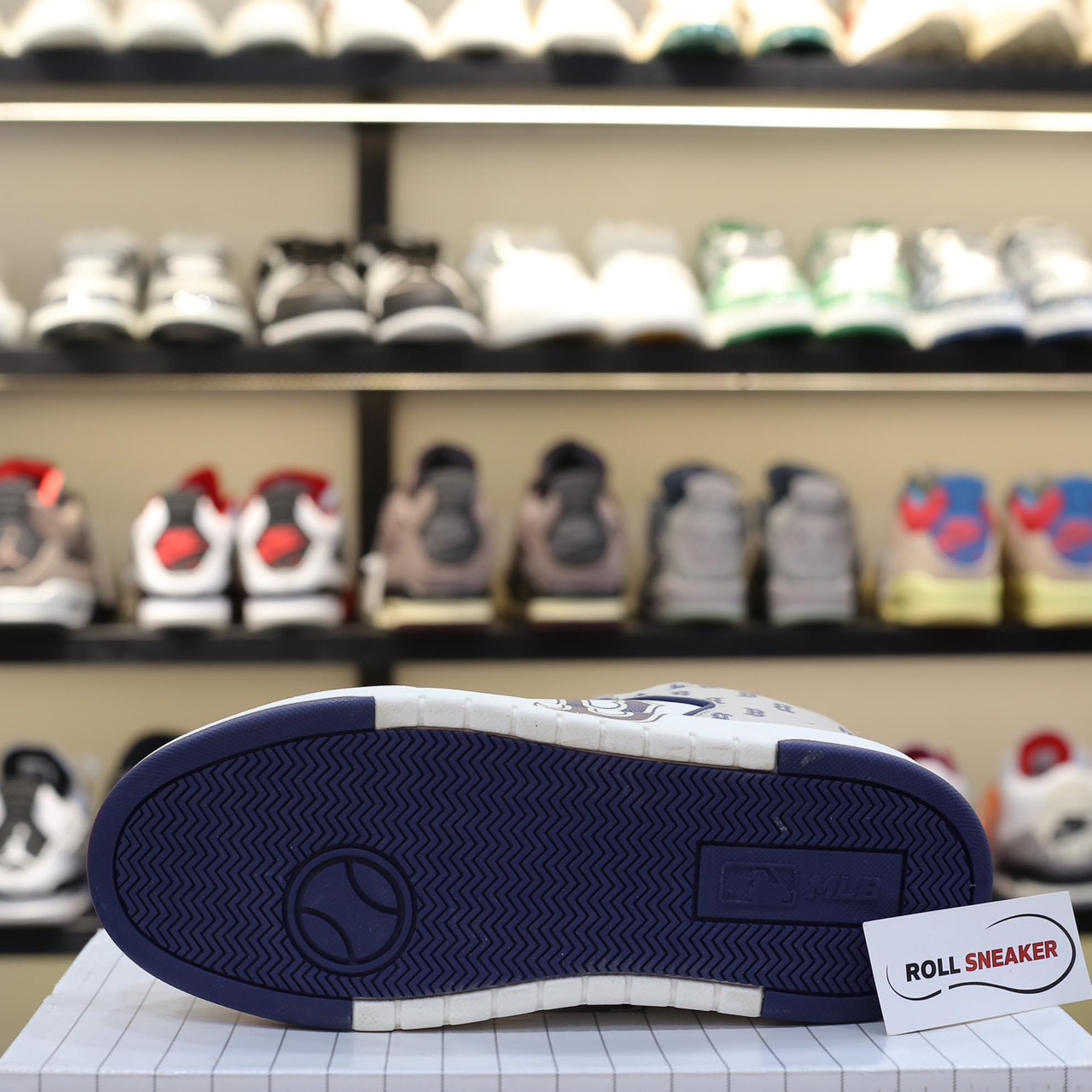 Giày MLB Chunky Liner Mid Classic Monogram Boston Red Sox L.Beige Like Auth