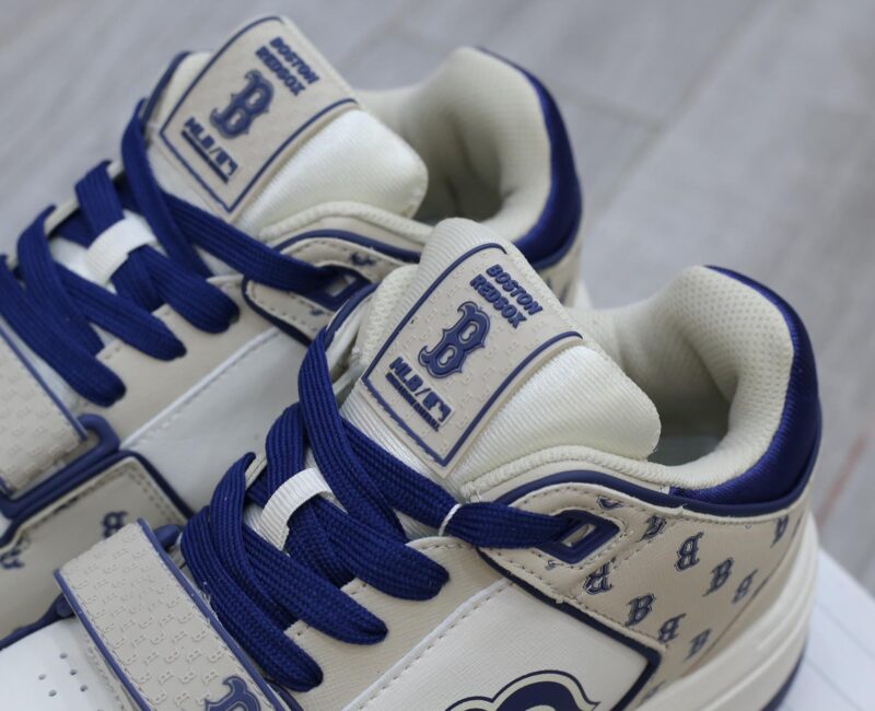 Giày MLB Chunky Liner Mid Classic Monogram Boston Red Sox L.Beige Like Auth