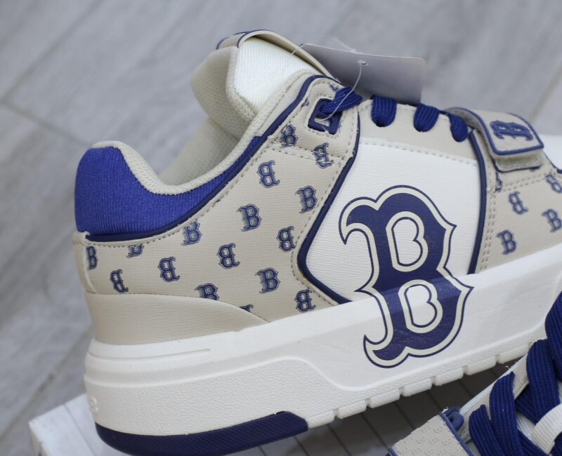 Giày MLB Chunky Liner Mid Classic Monogram Boston Red Sox L.Beige Like Auth