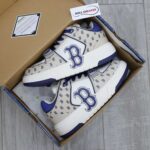 Giày MLB Chunky Liner Mid Classic Monogram Boston Red Sox L.Beige Like Auth