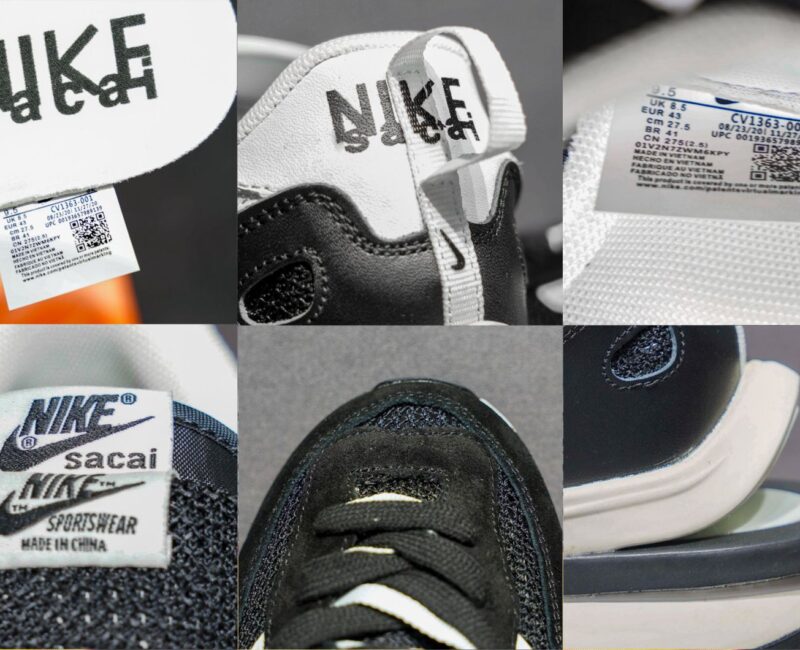 Giày Nike Sacai Vaporwaffle Black White Like Auth